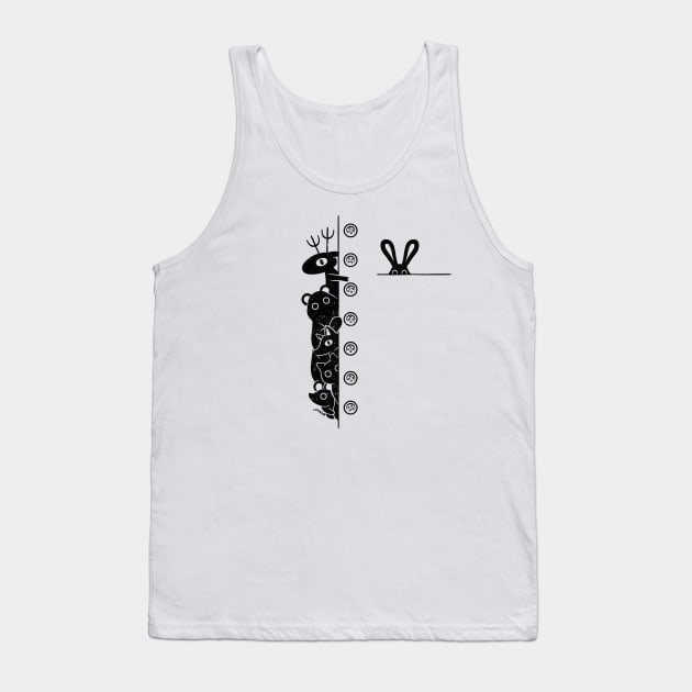 Forest Inside My Shirt Pocket Animals Bear Cat Deer Mouse Dog by Tobe Fonseca Tank Top by Tobe_Fonseca